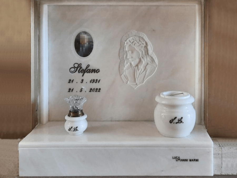 Vaso Commemorativo In Metallo Per Tomba Con Punta – Geosar – Scritta 'I'll Miss You', Colomba E Croce – 80x80x200 Mm